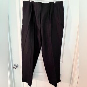 Talbots Heritage Black Linen Trousers 22W